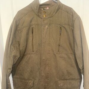 Gap Men’s XXL Olive Utility Field Jacket Military Style Zip Coat